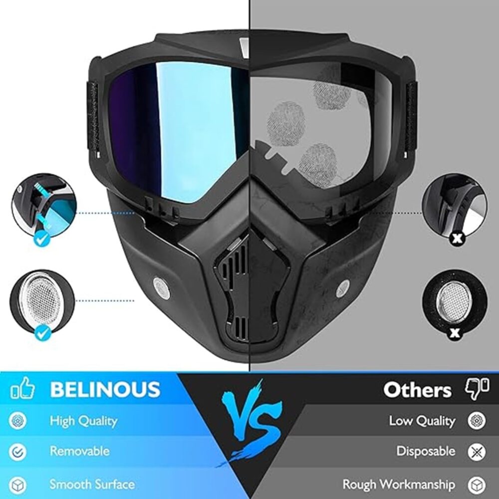 Helmet Face Mask For Bike Riders